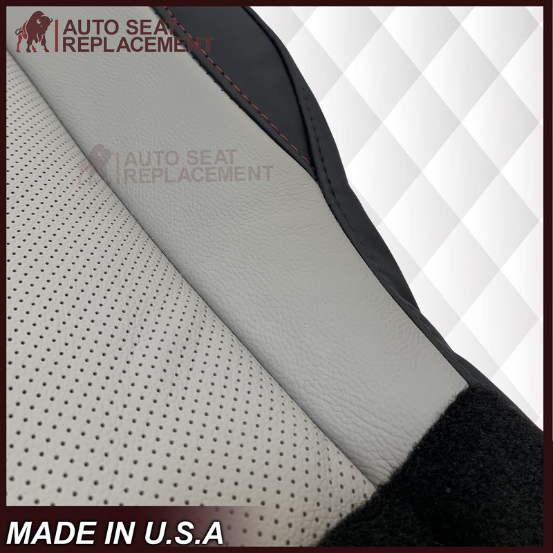 2010-2016 Fits Chevy Equinox LTZ Replacement Seat Cover: 2-Tone Black & Gray Perforated