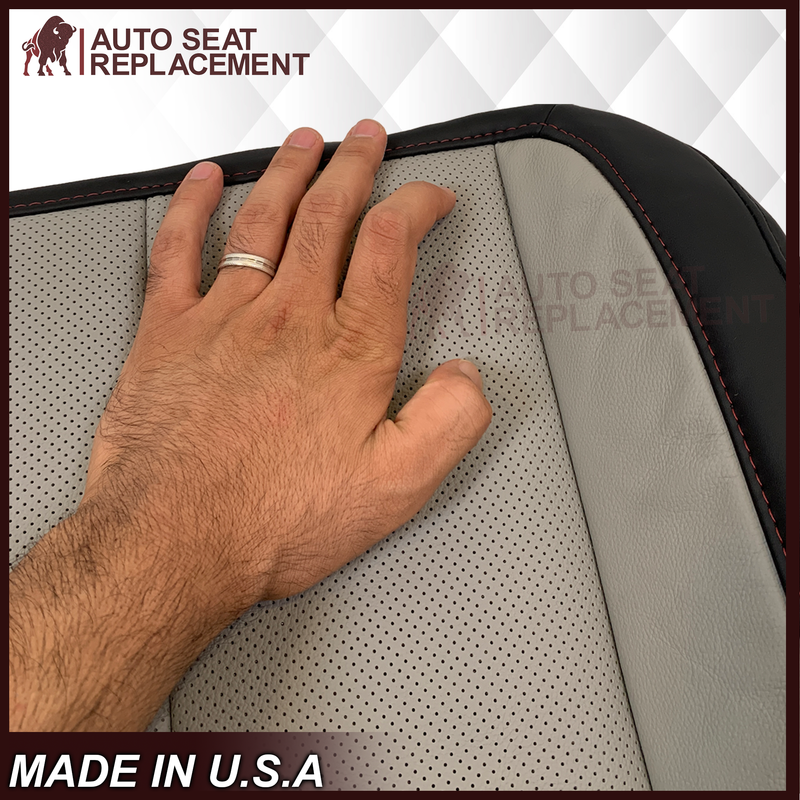 2010-2016 Fits Chevy Equinox LTZ Replacement Seat Cover: 2-Tone Black & Gray Perforated
