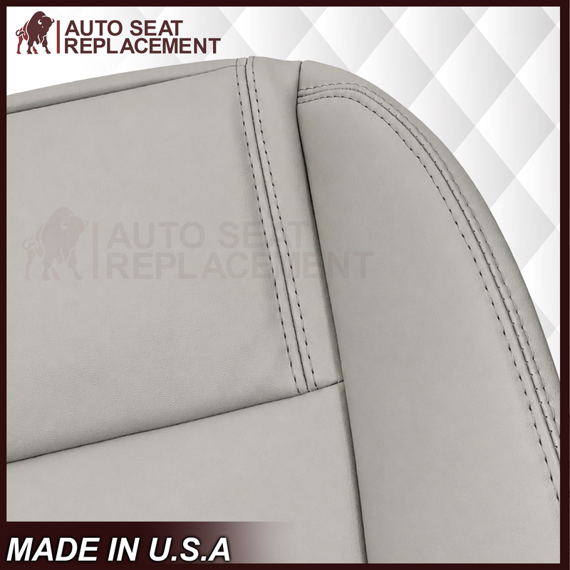 2013-2017 Chevrolet Traverse LT/LTZ Driver or Passenger Replacement Seat Cover: Non-Perforated, Gray