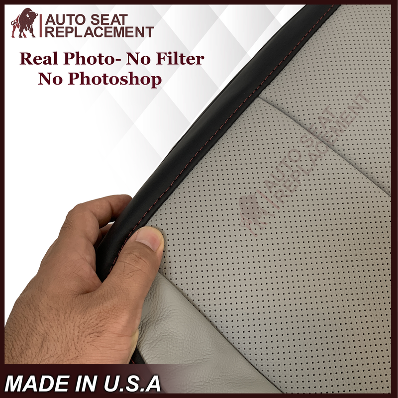 2010-2016 Fits Chevy Equinox LTZ Replacement Seat Cover: 2-Tone Black & Gray Perforated
