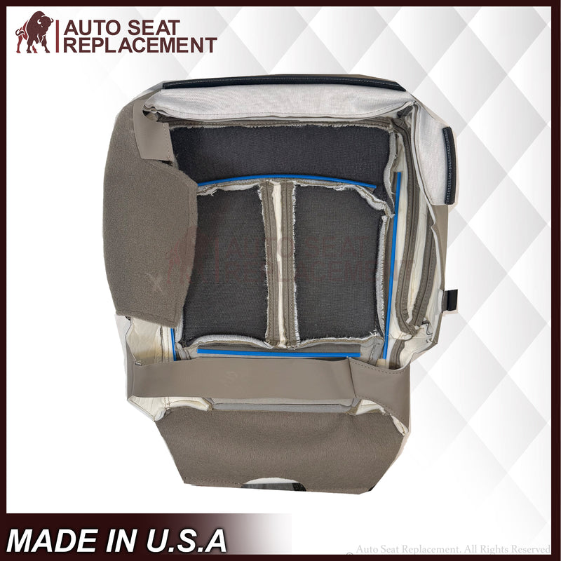 2018-2021 Ford Expedition Limited Replacement Genuine Leather /Syn. Leather Seat Cover: Gray Perforated - Auto Seat Replacement