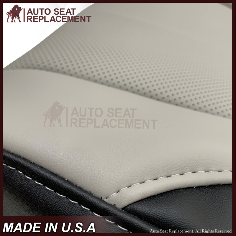 2016-2022 Lexus RX350 RX450h - Perforated Synthetic Leather Seat Cover: 2-Tone Gray & Black