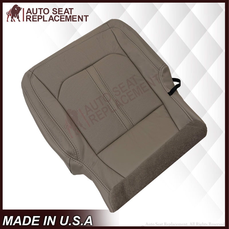2018-2021 Ford Expedition Limited Replacement Genuine Leather /Syn. Leather Seat Cover: Gray Perforated - Auto Seat Replacement