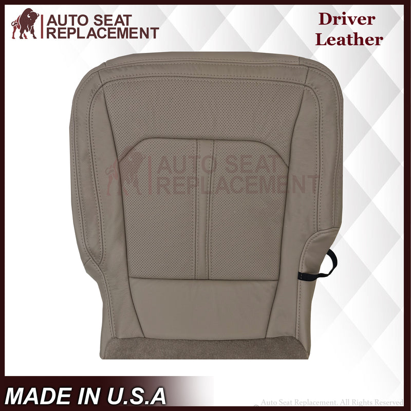 2018-2021 Ford Expedition Limited Replacement Genuine Leather /Syn. Leather Seat Cover: Gray Perforated - Auto Seat Replacement