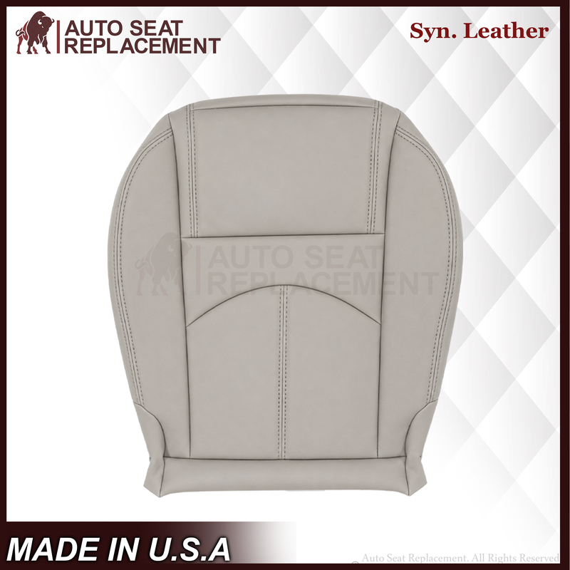 2013-2017 Chevrolet Traverse LT/LTZ Driver or Passenger Replacement Seat Cover: Non-Perforated, Gray