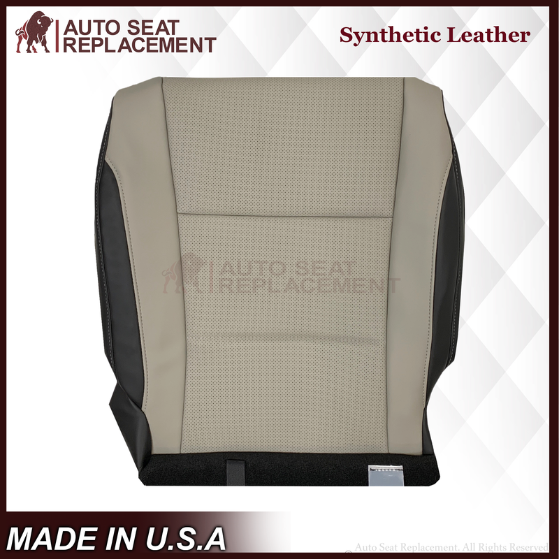 2016-2022 Lexus RX350 RX450h - Perforated Synthetic Leather Seat Cover: 2-Tone Gray & Black
