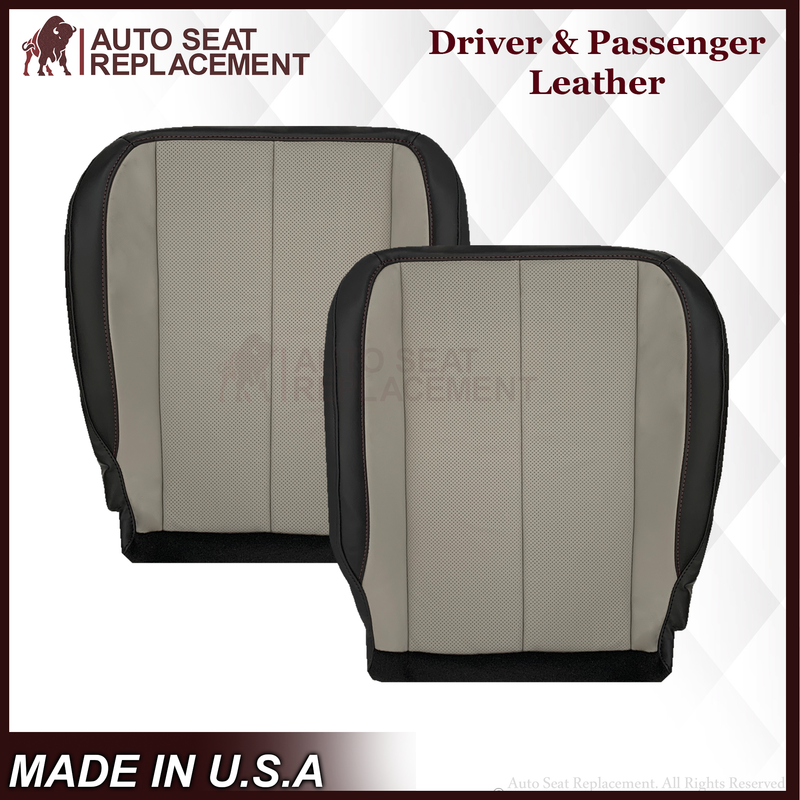 2010-2016 Fits Chevy Equinox LTZ Replacement Seat Cover: 2-Tone Black & Gray Perforated