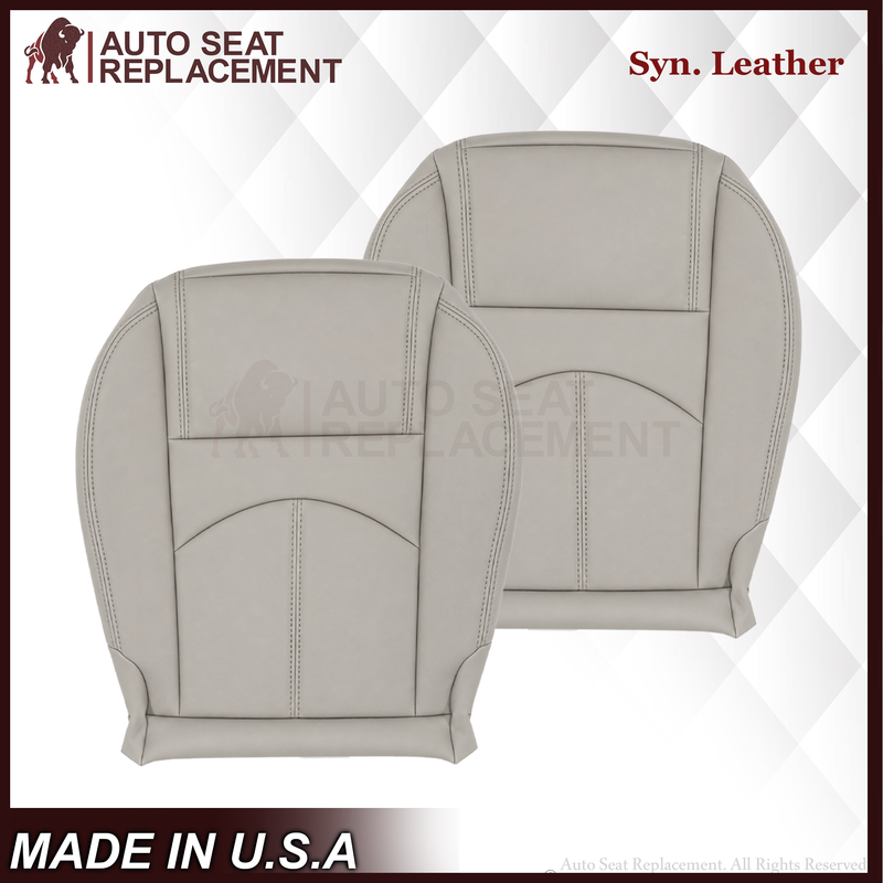 2013-2017 Chevrolet Traverse LT/LTZ Driver or Passenger Replacement Seat Cover: Non-Perforated, Gray