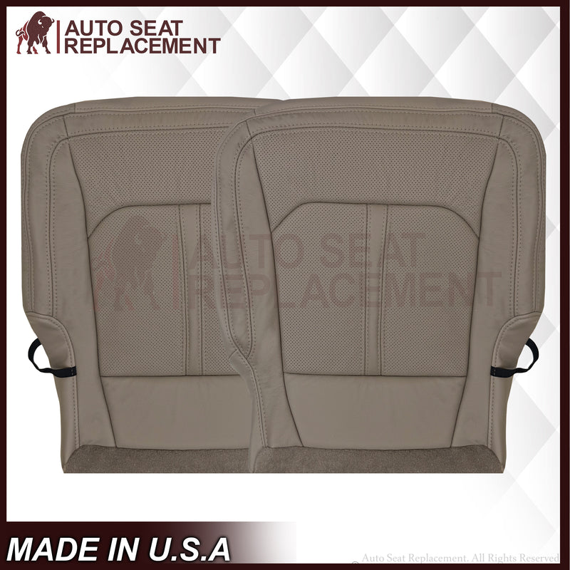 2018-2021 Ford Expedition Limited Replacement Genuine Leather /Syn. Leather Seat Cover: Gray Perforated - Auto Seat Replacement