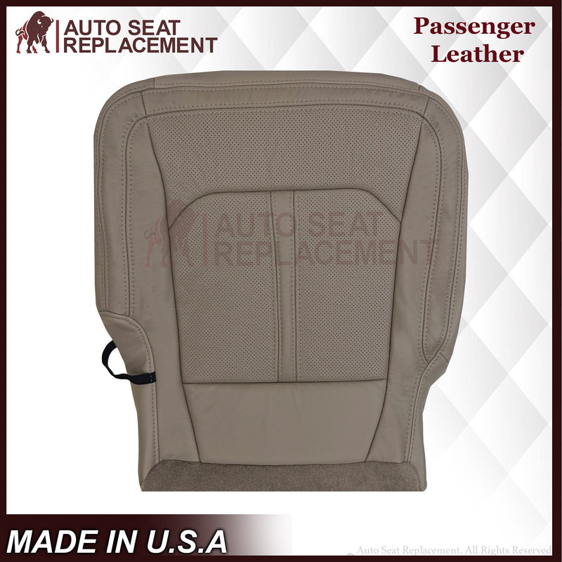2018-2021 Ford Expedition Limited Replacement Genuine Leather /Syn. Leather Seat Cover: Gray Perforated - Auto Seat Replacement