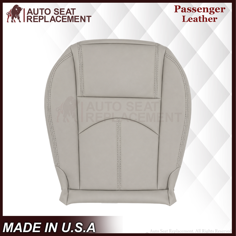 2013-2017 Chevrolet Traverse LT/LTZ Driver or Passenger Replacement Seat Cover: Non-Perforated, Gray