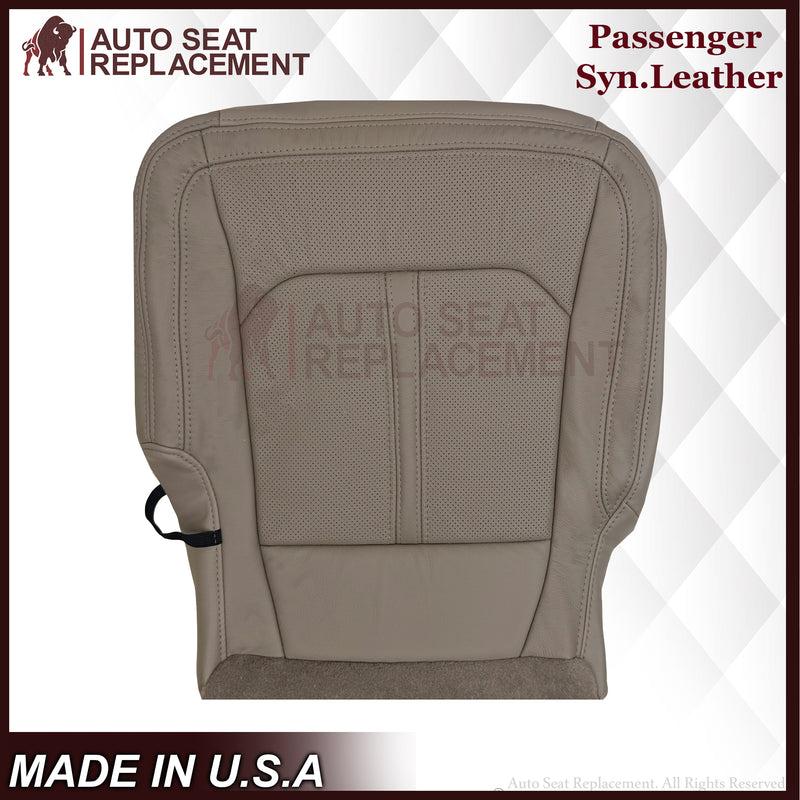2018-2021 Ford Expedition Limited Replacement Genuine Leather /Syn. Leather Seat Cover: Gray Perforated - Auto Seat Replacement