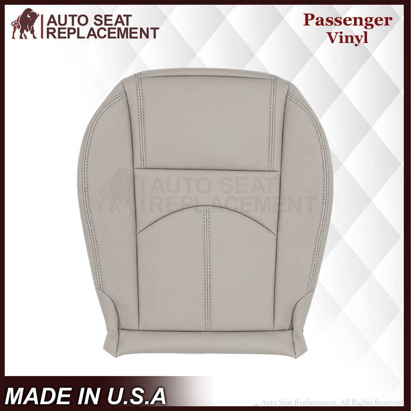 2013-2017 Chevrolet Traverse LT/LTZ Driver or Passenger Replacement Seat Cover: Non-Perforated, Gray