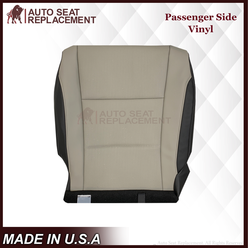 2016-2022 Lexus RX350 RX450h - Perforated Synthetic Leather Seat Cover: 2-Tone Gray & Black
