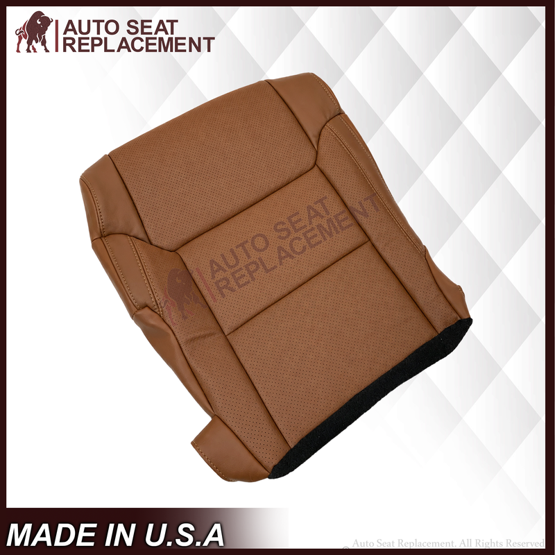 2014-2018 Toyota Tundra Driver OR Passenger Side Replacement Seat Cover: Perforated, Brown