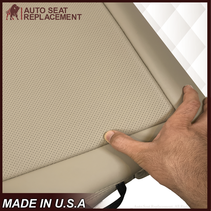 2013 - 2018 Dodge Ram 1500 2500 3500 Laramie Replacement Seat Cover in Light Frost “Tan" With Perforated Inserts: Choose From Variants