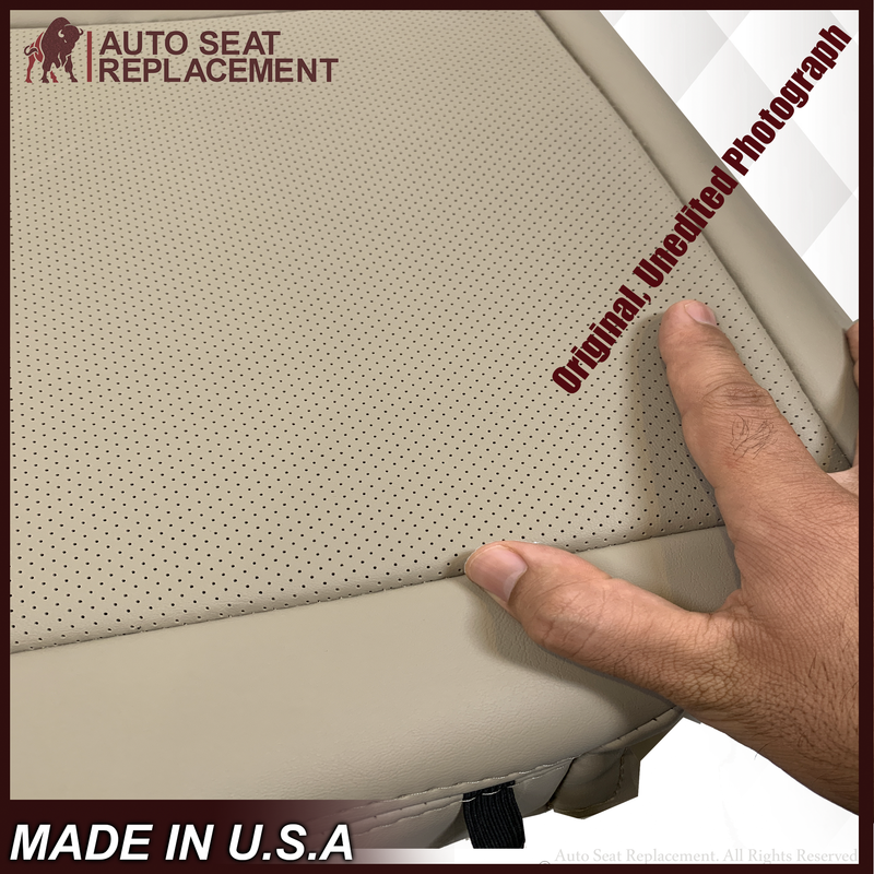2013 - 2018 Dodge Ram 1500 2500 3500 Laramie Replacement Seat Cover in Light Frost “Tan" With Perforated Inserts: Choose From Variants