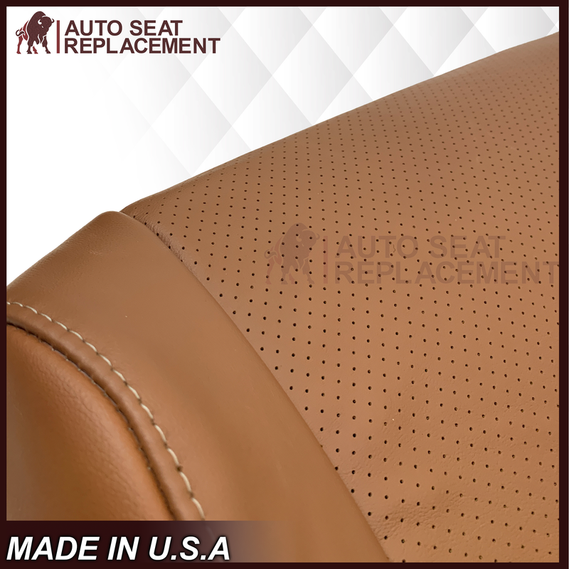 2014-2018 Toyota Tundra Driver OR Passenger Side Replacement Seat Cover: Perforated, Brown