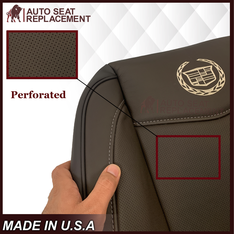 2007-2014 Cadillac Escalade Platinum Edition Second Row Replacement Seat Cover In Brown