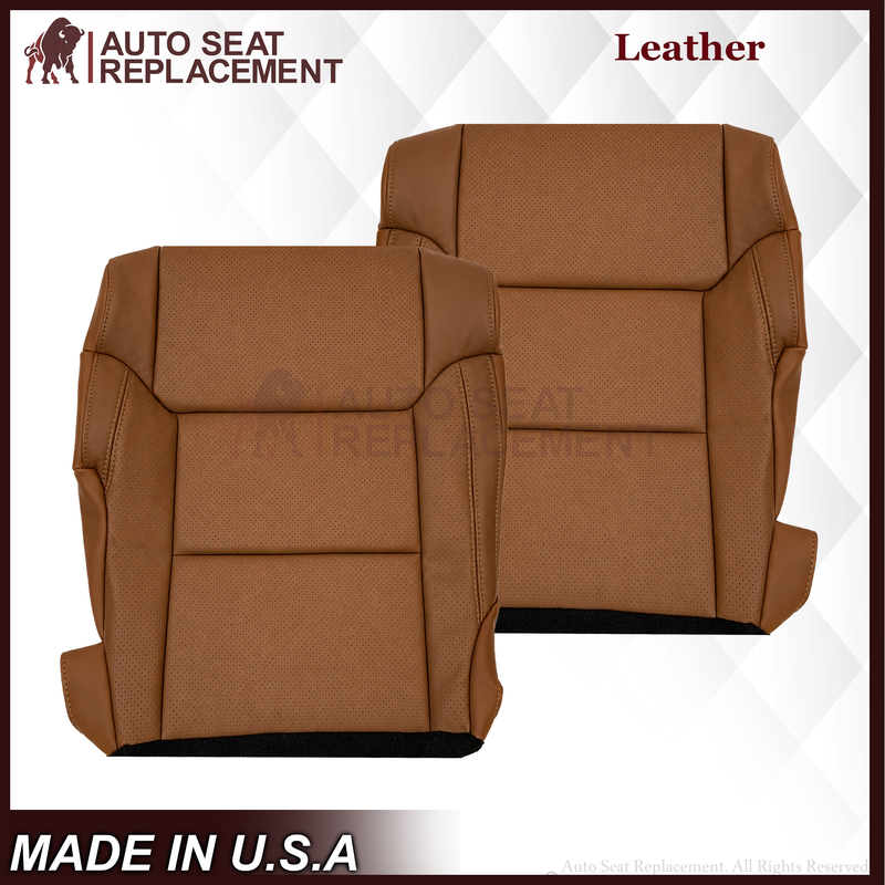 2014-2018 Toyota Tundra Driver OR Passenger Side Replacement Seat Cover: Perforated, Brown
