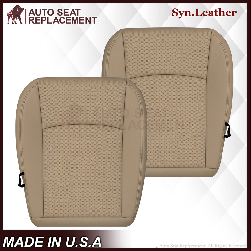 2013 - 2018 Dodge Ram 1500 2500 3500 Laramie Replacement Seat Cover in Light Frost “Tan" With Perforated Inserts: Choose From Variants