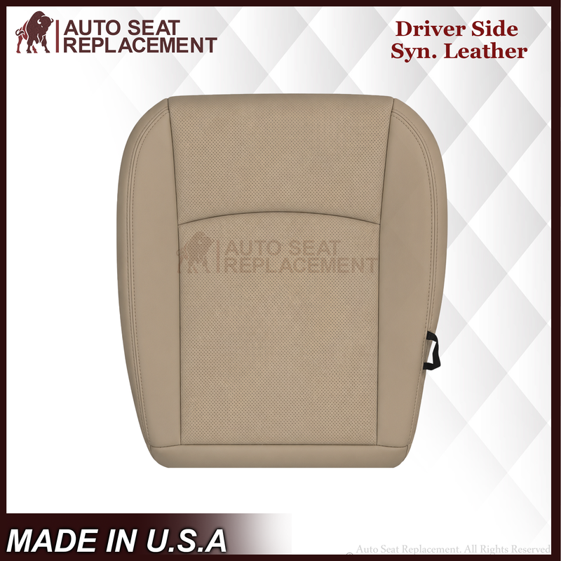 2013 - 2018 Dodge Ram 1500 2500 3500 Laramie Replacement Seat Cover in Light Frost “Tan" With Perforated Inserts: Choose From Variants
