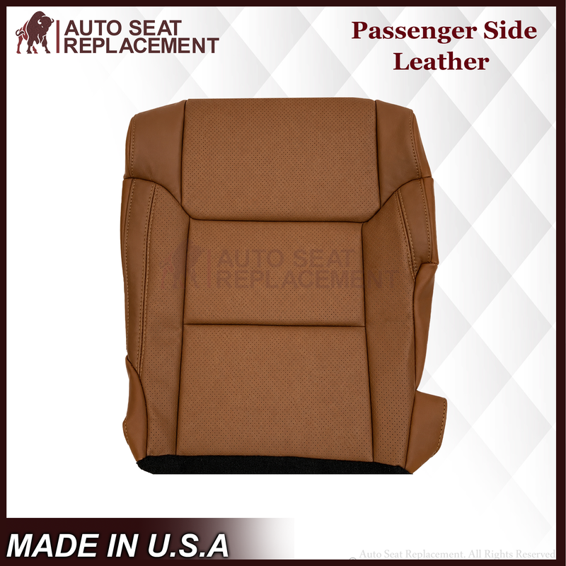2014-2018 Toyota Tundra Driver OR Passenger Side Replacement Seat Cover: Perforated, Brown