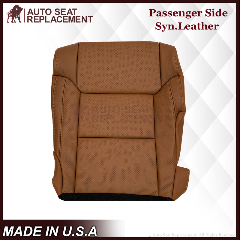 2014-2018 Toyota Tundra Driver OR Passenger Side Replacement Seat Cover: Perforated, Brown