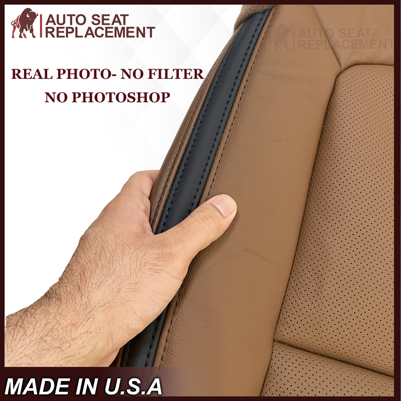 2013-2016 Ford F-250 F-350 F-450 F-550 Platinum Edition Replacement Seat Cover In Pecan Brown: Choose From Variants