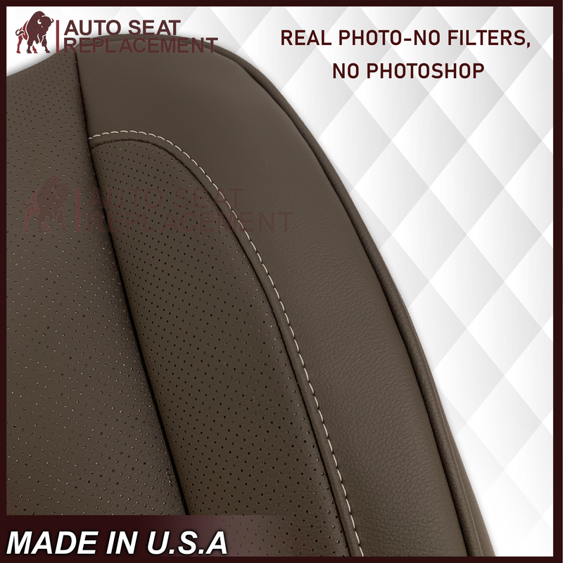 2007-2014 Cadillac Escalade Platinum Edition Replacement Synthetic Leather or Genuine Leather Seat Cover In Brown