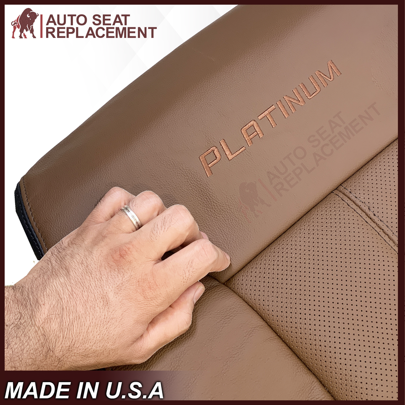 2013-2016 Ford F-250 F-350 F-450 F-550 Platinum Edition Replacement Seat Cover In Pecan Brown: Choose From Variants