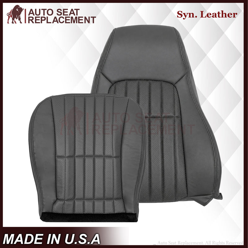 1997-2002 For Chevy Camaro SS Replacement Seat Covers In Synthetic Leather: Dark Gray