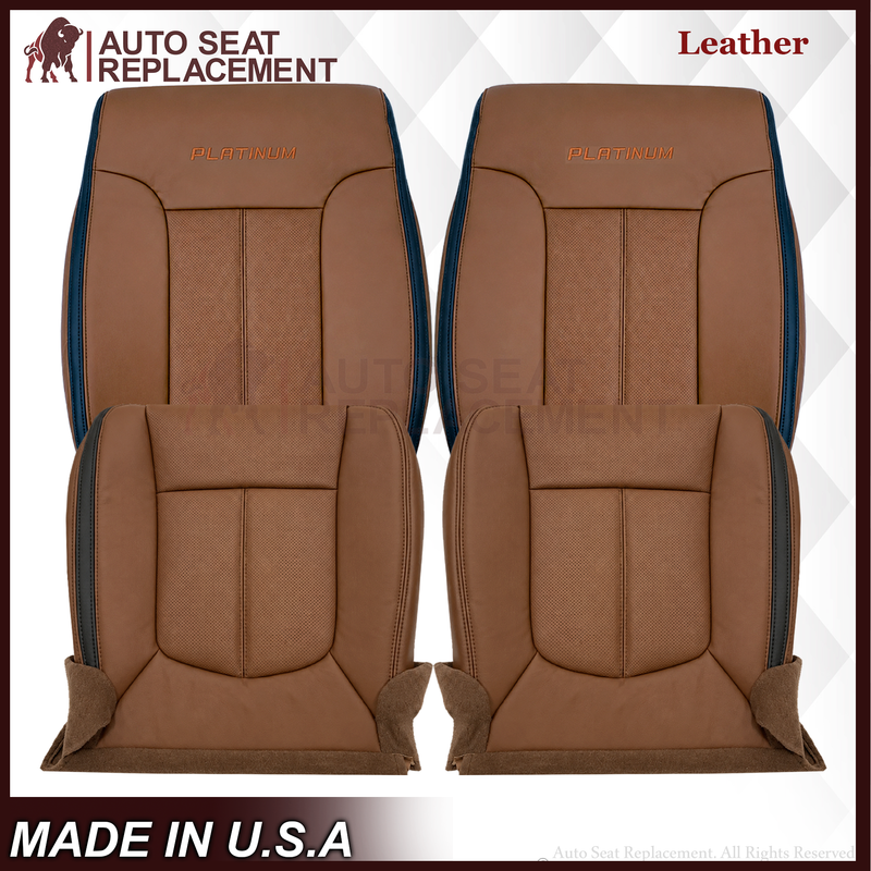 2013-2016 Ford F-250 F-350 F-450 F-550 Platinum Edition Replacement Seat Cover In Pecan Brown: Choose From Variants