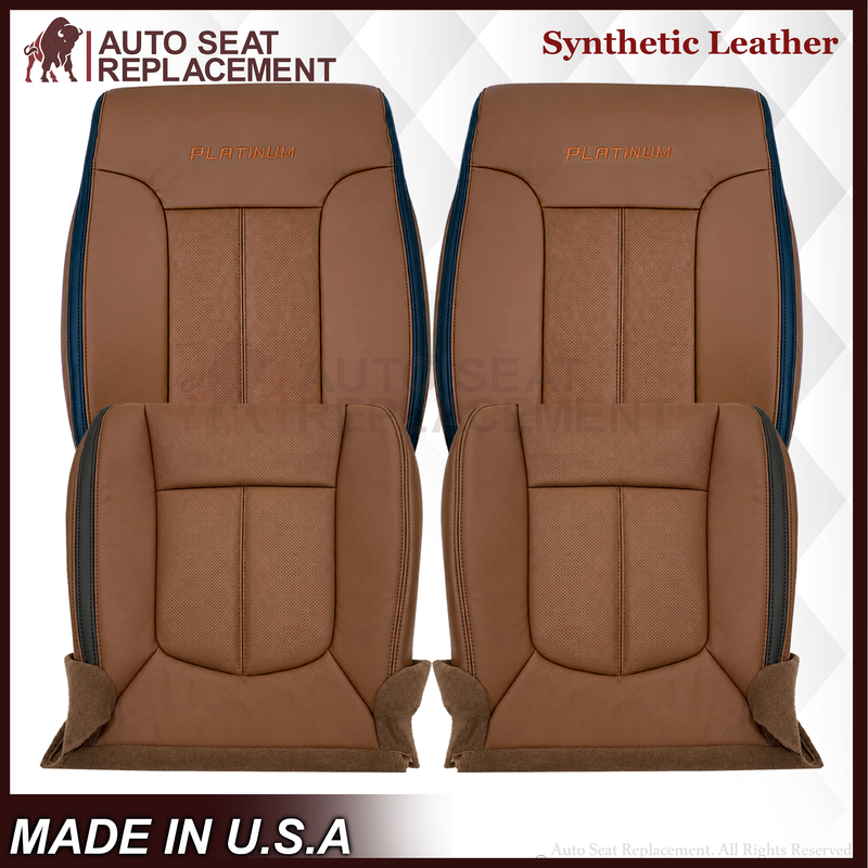 2013-2016 Ford F-250 F-350 F-450 F-550 Platinum Edition Replacement Seat Cover In Pecan Brown: Choose From Variants