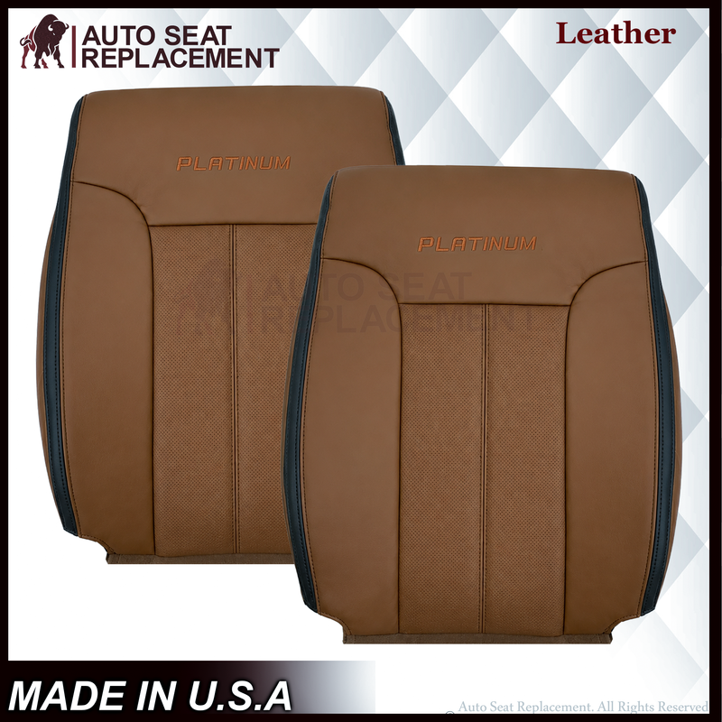 2013-2016 Ford F-250 F-350 F-450 F-550 Platinum Edition Replacement Seat Cover In Pecan Brown: Choose From Variants