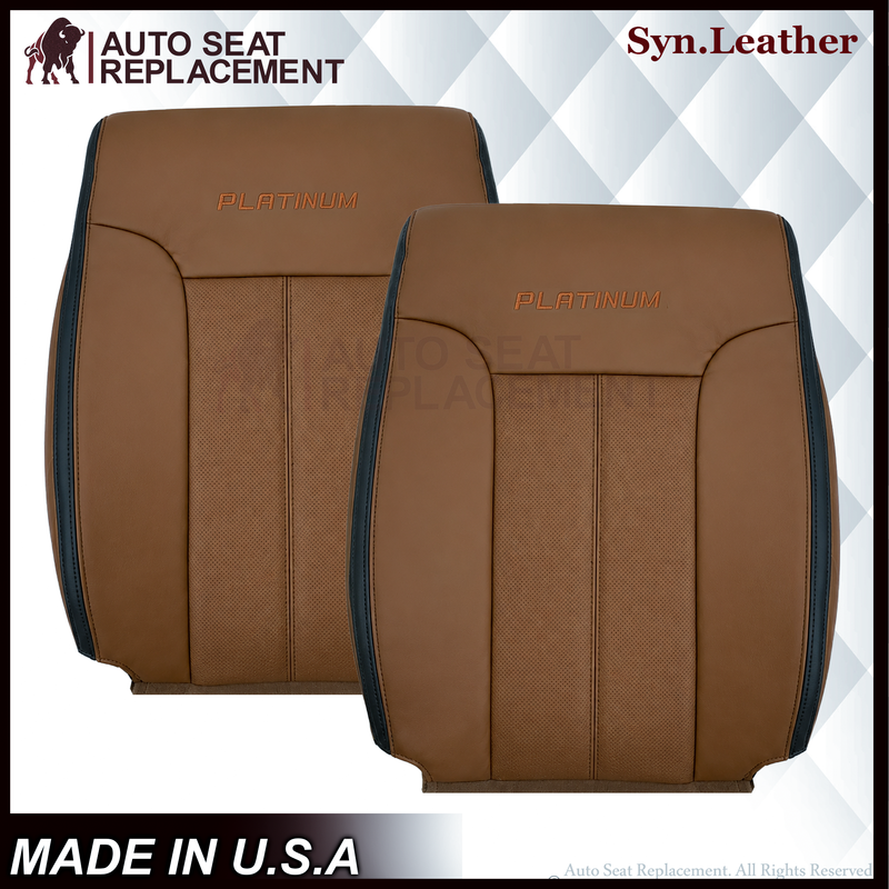 2013-2016 Ford F-250 F-350 F-450 F-550 Platinum Edition Replacement Seat Cover In Pecan Brown: Choose From Variants