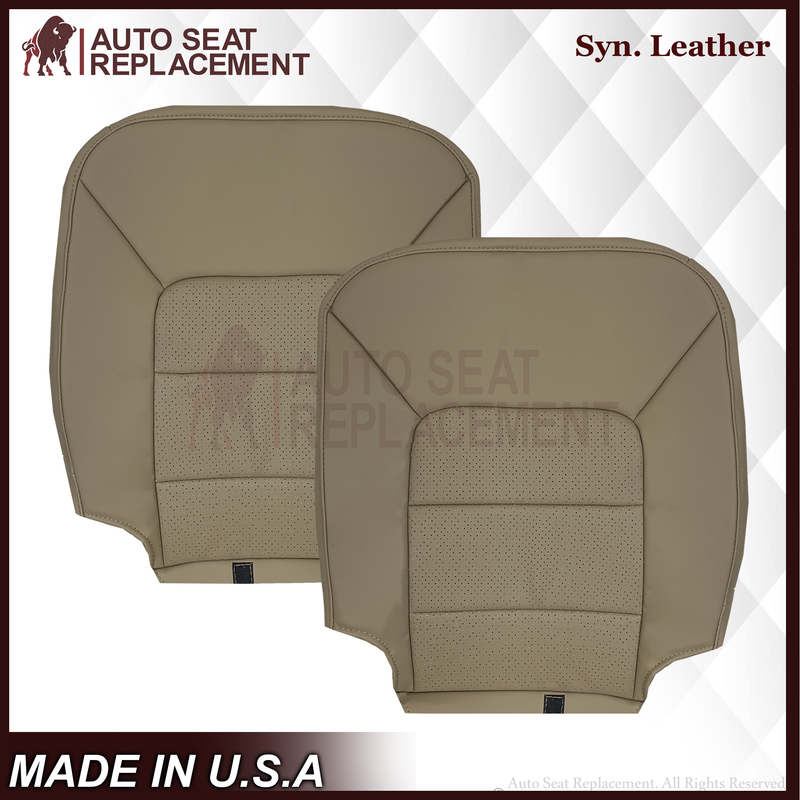 2005 2006 Ford Expedition Limited Perforated Tan Seat Covers: Choose Leather or Vinyl