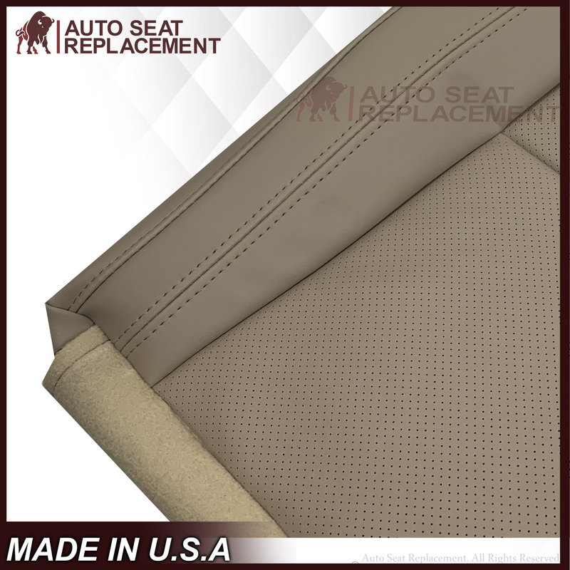 2014-2020 Dodge Durango Synthetic Leather Replacement Bottom Seat Cover In Light Frost “Tan” - Auto Seat Replacement