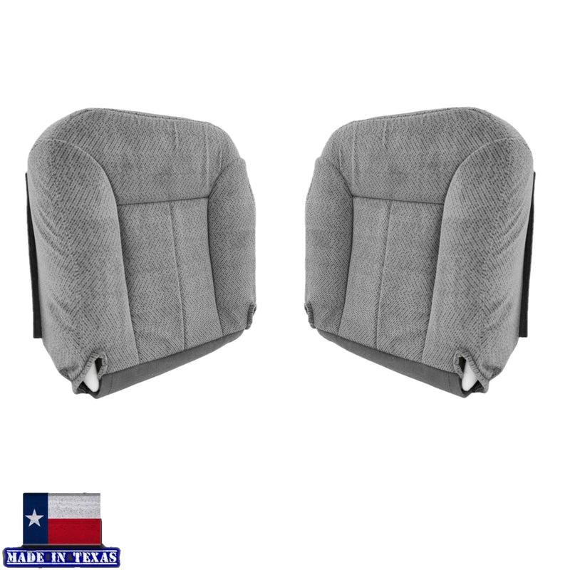 1995 - 1999 Chevy Tahoe & Suburban Gray Cloth Replacement Front Seat Covers ( Pewter Gray )