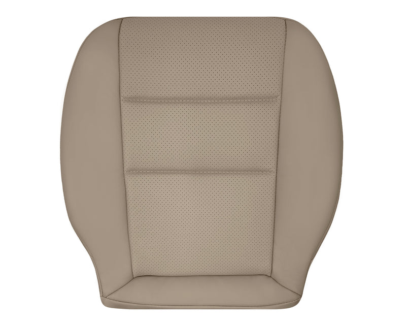 2008 - 2012 Mercedes Benz GLK250, GLK-350 Driver OR Passenger Bottom Replacement Leather Seat Cover: Perforated Tan