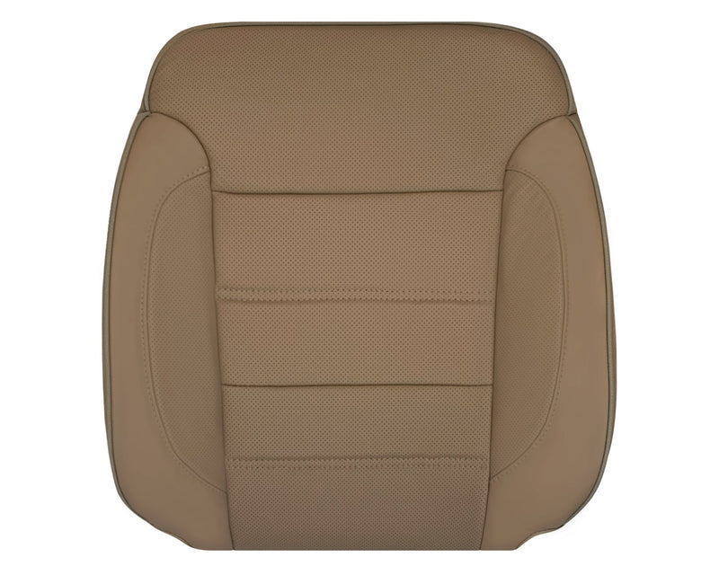 2014-2019 GMC Sierra Denali Perforated Genuine Leather Replacement Cushion Seat Cover In Dune 