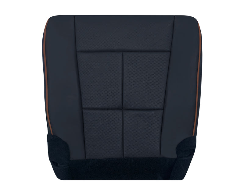 2007-2014 Ford Expedition Driver OR Passenger Side Replacement Seat Covers in Black W/ Brown Pipping!