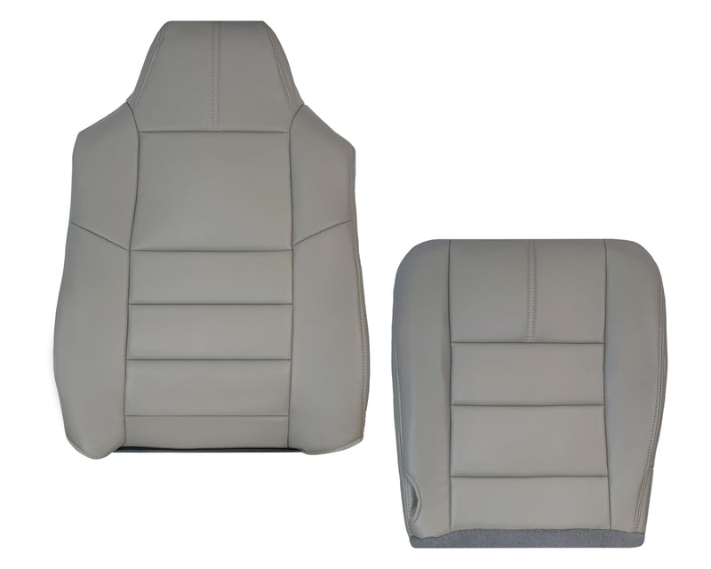 2008 2009 2010 Ford F-250 F-350 F-450 F-550 Lariat Driver Side Passenger Seat Cover in Medium Stone Gray