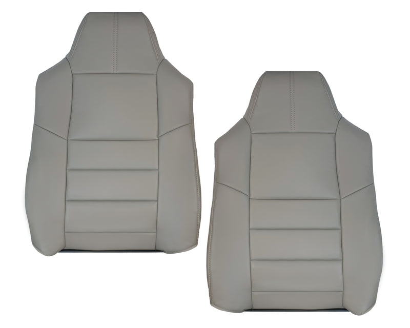 2008 2009 2010 Ford F-250 F-350 F-450 F-550 Lariat Driver Side Passenger Seat Cover in Medium Stone Gray Backrest lean back cushion cover