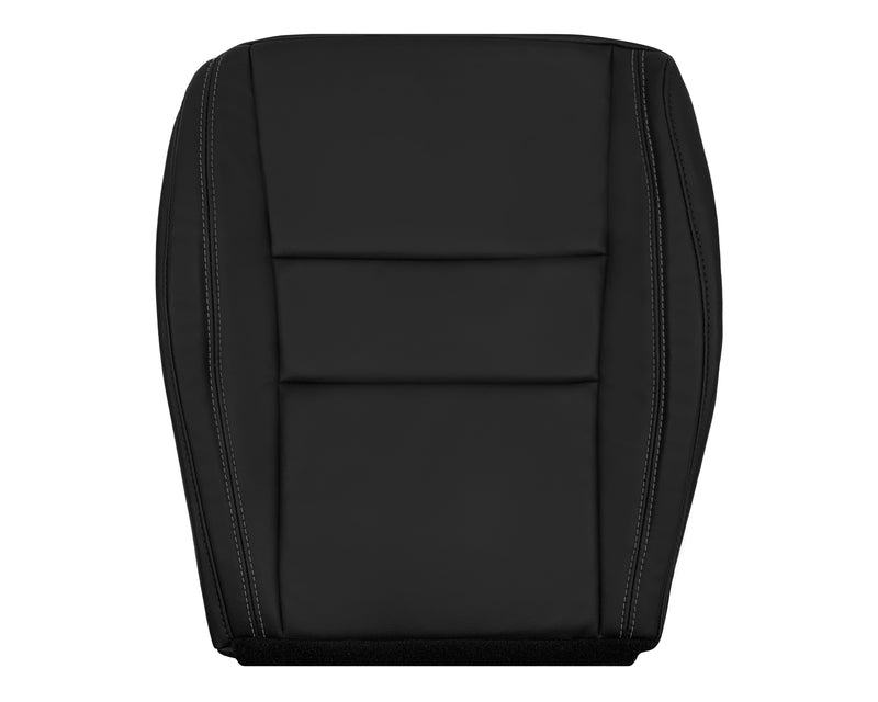 FOR 2011-2021 Jeep Grand Cherokee Overland Driver Passenger Bottom Cushion Replacement Seat Cover: Black, Perforated