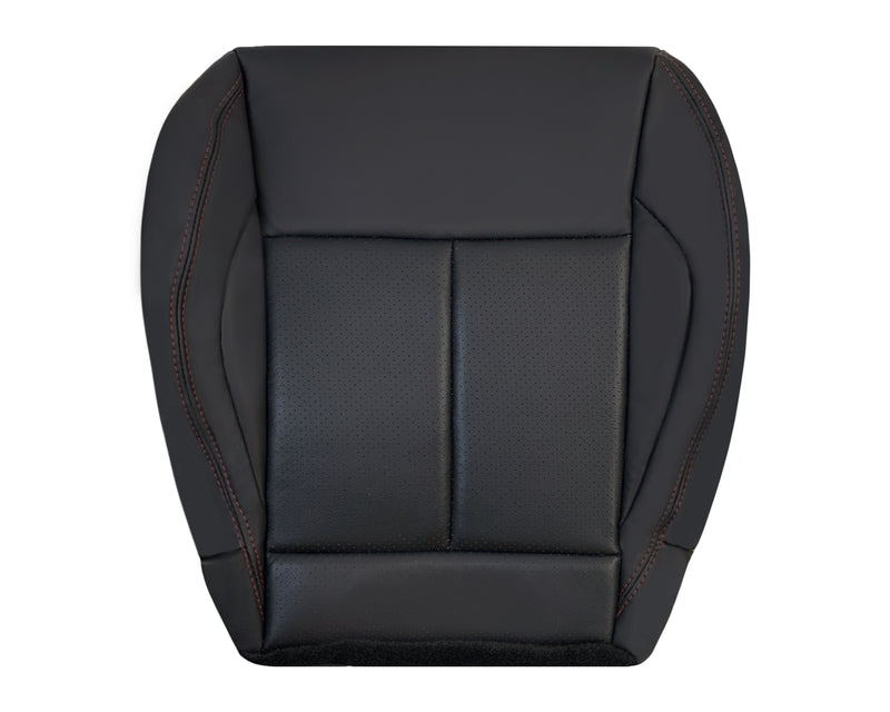 2013 - 2017 Nissan Juke Replacement Bottom Seat Cover: Black W/ Red Stitching