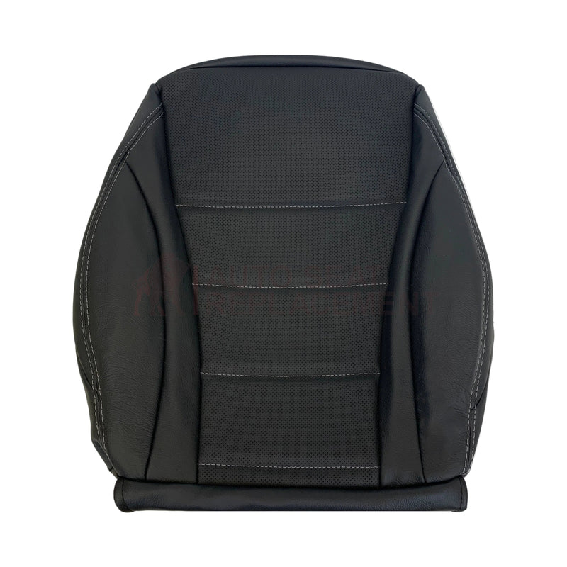 2016 - 2022 Mercedes Benz GLC Class C250, C300, C350 Driver OR Passenger Bottom Leather Seat Cover in Perforated Black - Auto Seat Replacement