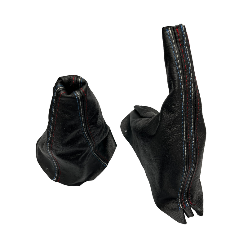 1994-2004 Ford Mustang GT-2001 Bullitt Genuine Real Leather Shift & Parking Brake Boot Cover - Auto Seat Replacement