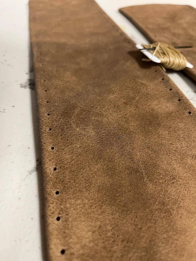 2003 - 2007 Ford F-250 F350 King Ranch: Genuine Leather Steering Wheel Cover  + Lacing Thread and Flat head Needle