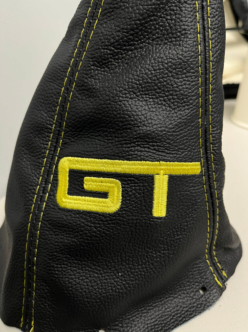Yellow Stitching Shift Boot For 1994 - 2004 Ford Mustang GT Convertible Coupe V8 V6 - Auto Seat Replacement